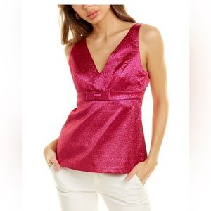TRINA TURK LOVELINESS TOP, JEWELED PINK, Size 6, NWT!